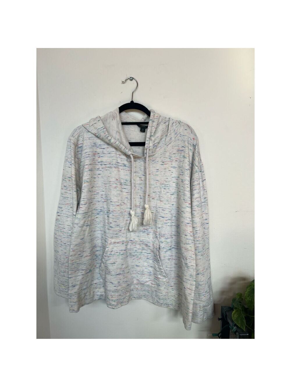 J.Crew Cream Lightweight Hoodie Preppy Plus Size US 3X